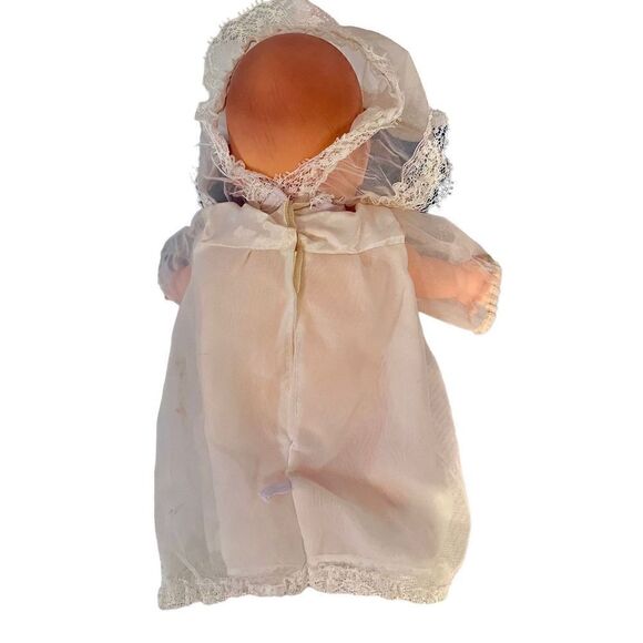 HAUNTED Vtg 1960s Uneeda Purty Doll Christening Gown Creepy Haunted House Prop - Picture 7 of 13